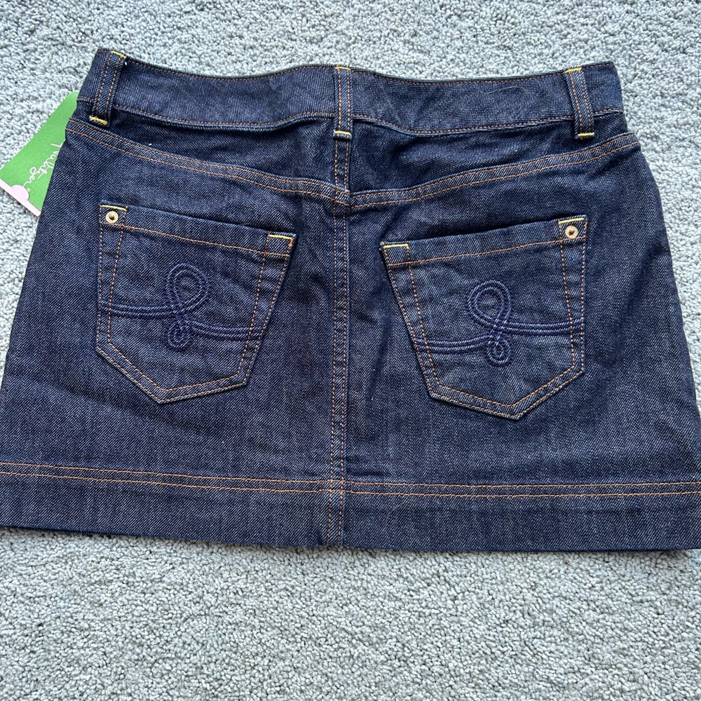 Lilly Pulitzer Denim Mini Skirt NWT - Picture 4 of 4